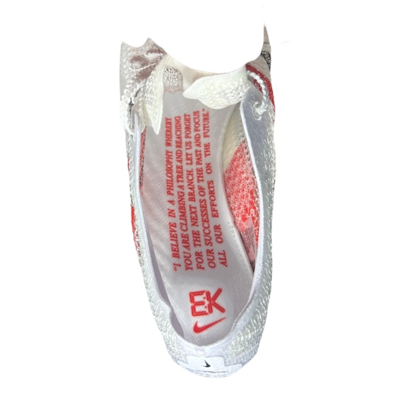 Nike Air Zoom Victory EK White Black Red Men's Track Spikes FJ0668-100 Size 8.5 - Picture 8 of 8